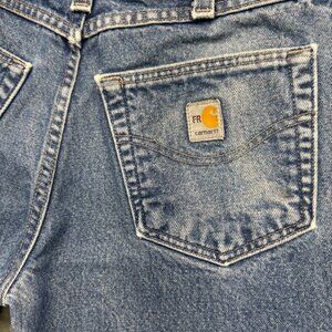 Vintage Carhartt FR Flame Resistant Jeans Mens 32x30 Distressed Thrashed